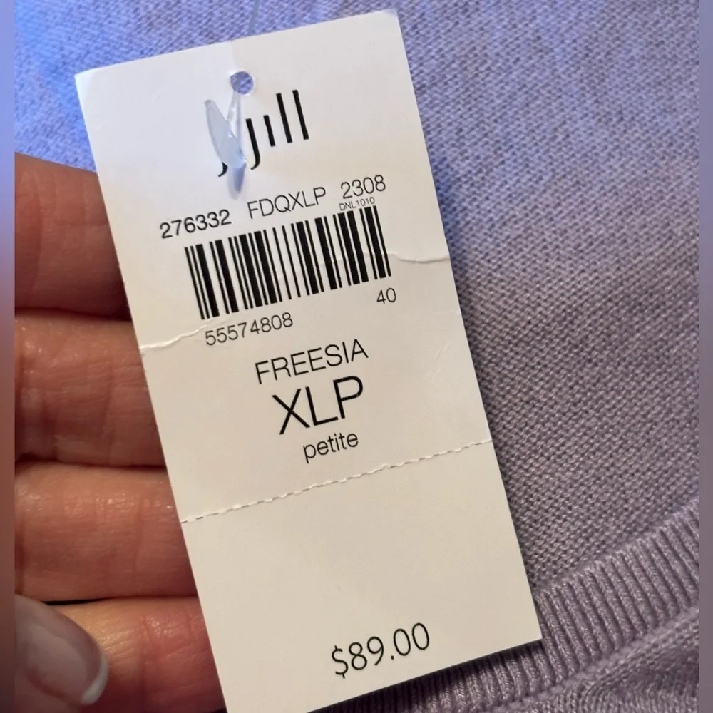 J Jill blouse spring sweater silk blend women’s size XL petite lavender color